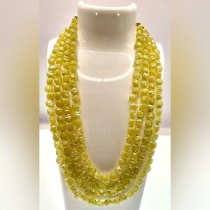 Vintage Signed Hong Kong MultiStrand Molded Acrylic Beaded Necklace MCM